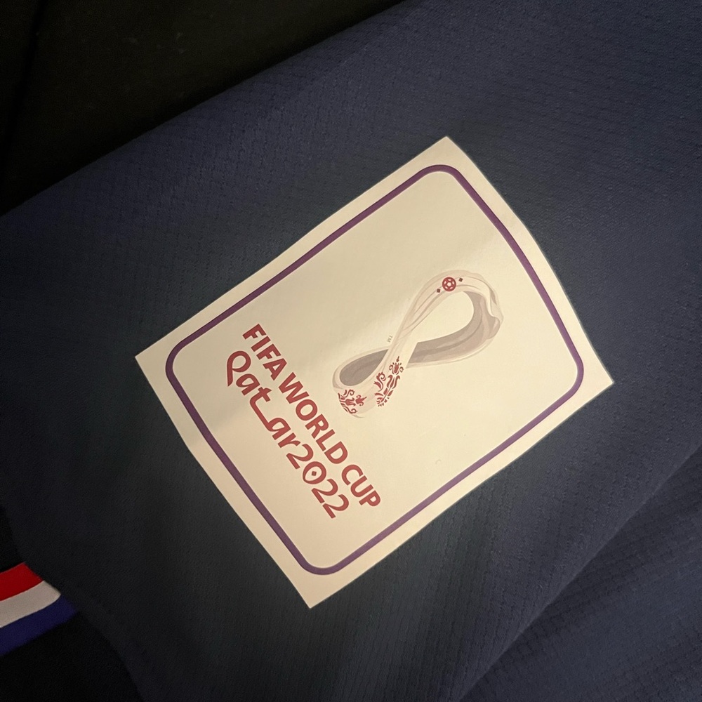 Mbappe #10 Soccer Jersey France Home 2022 World Cup Navy Blue - Picture 4 of 6